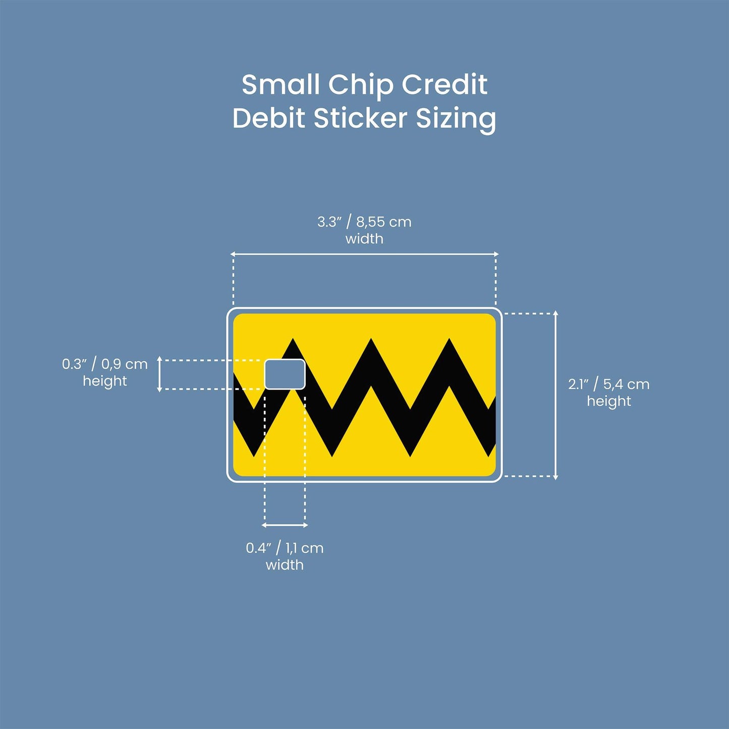Zigzag Design | Credit Card Sticker | Small Chip | Credit Card Skin