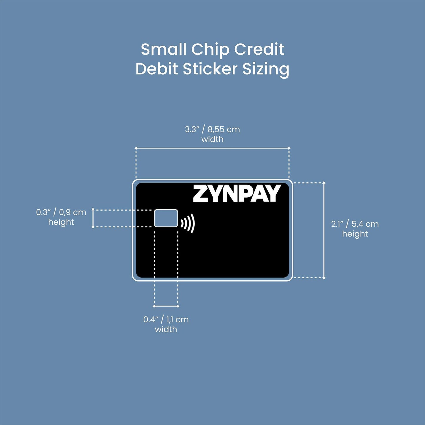 Zyn Pay Design | Credit Card Sticker | Small Chip | Credit Card Skin
