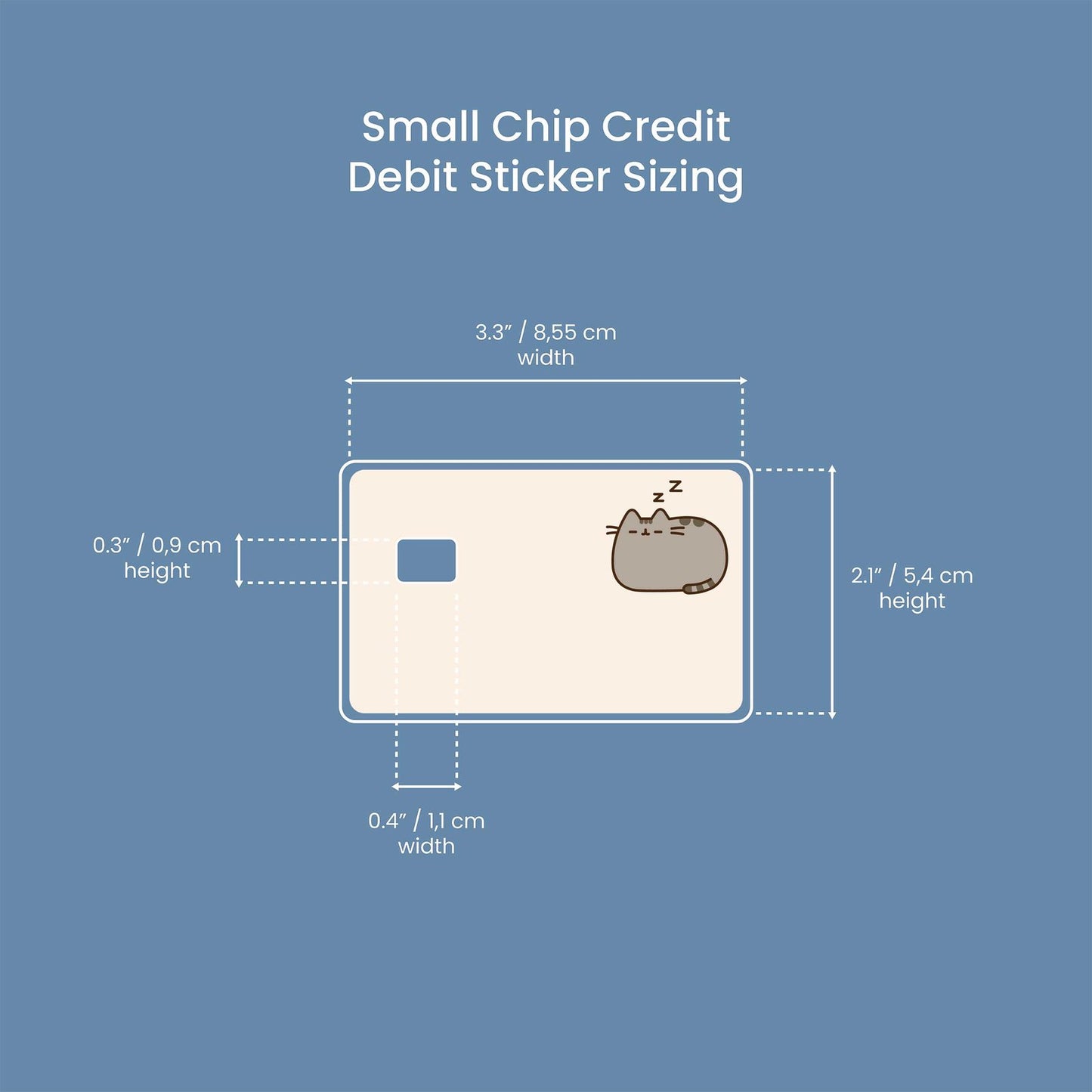 ZZ Design | Credit Card Sticker | Small Chip | Credit Card Skin