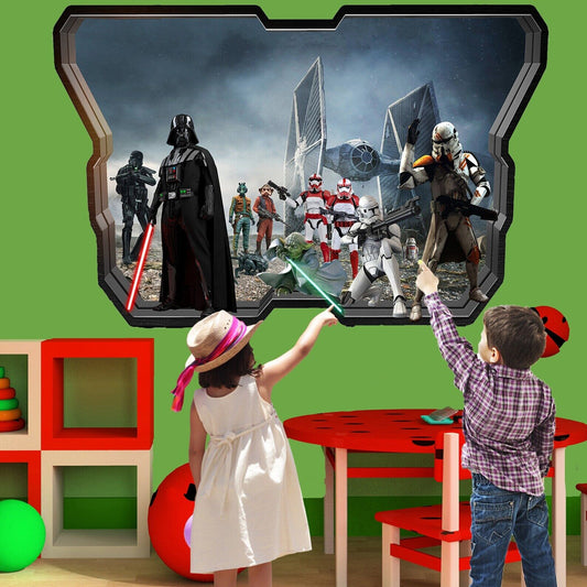 Star Troopers Robots Spaceship Wall Sticker Art Poster Mural Transfer Decal - Wonderwallsboutique