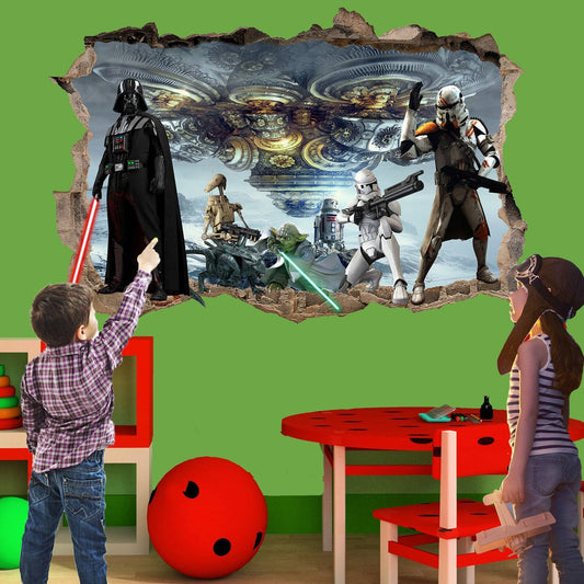 Star Troopers Robots Spaceship Wall Sticker Art Poster Mural Transfer Decal - Wonderwallsboutique