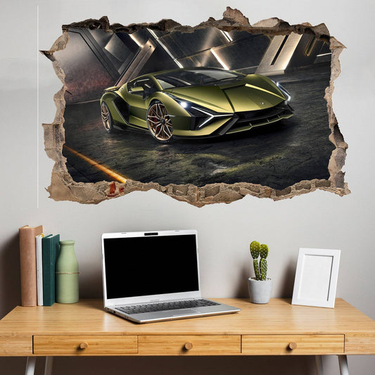 Super Fast Sports Car Show Wall Sticker Art Poster Mural Transfer Decal Room - Wonderwallsboutique