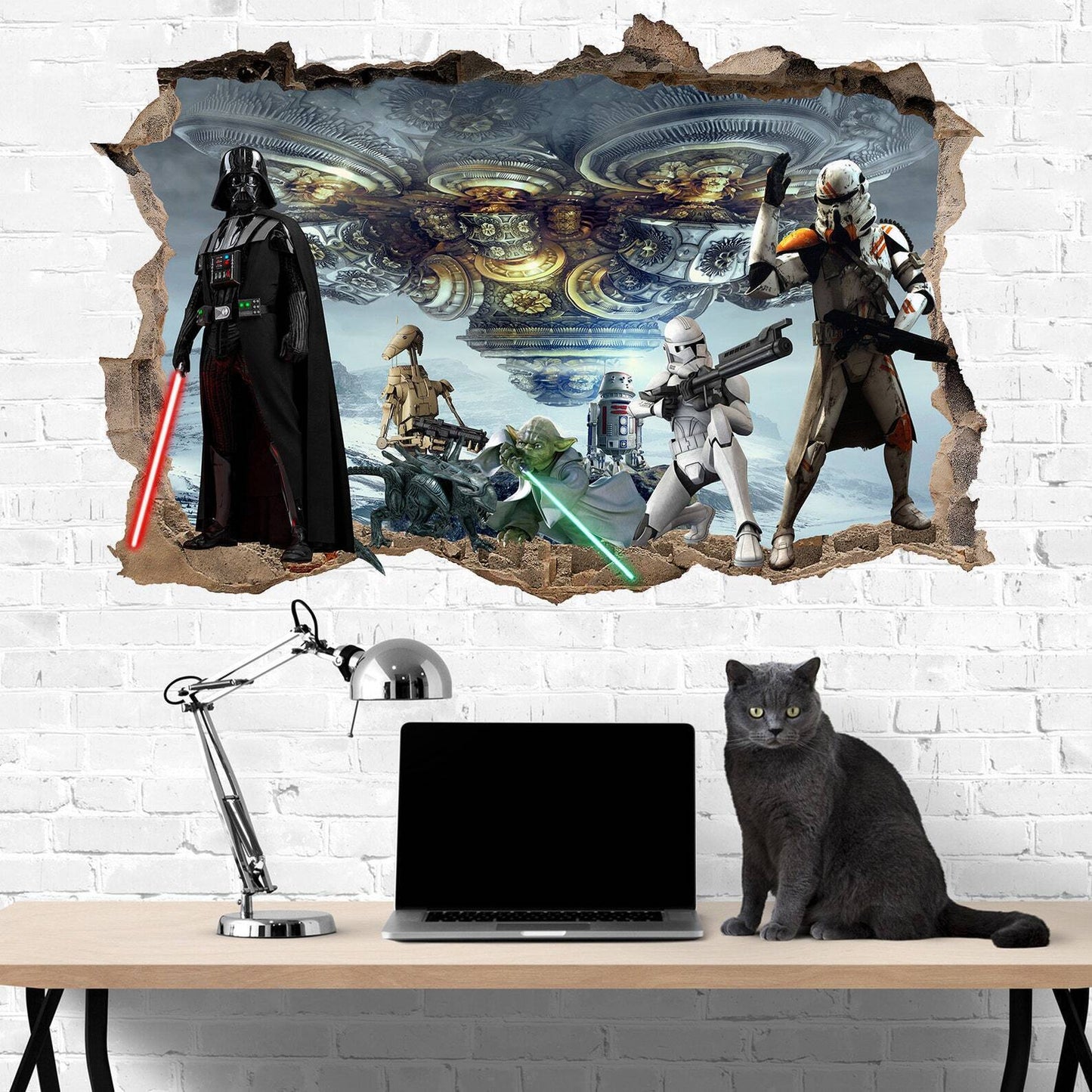 Star Troopers Robots Spaceship Wall Sticker Art Poster Mural Transfer Decal - Wonderwallsboutique