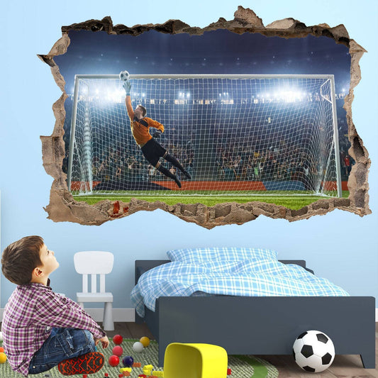 Goalkeeper Save Football Wall Decal Sticker Mural Poster Print Art Kids Bedroom - Wonderwallsboutique