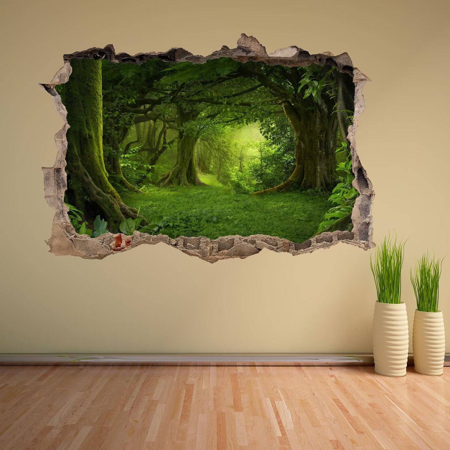 Tropical Forest Trees Wall Decal Sticker Mural Poster Print Art Home Decor - Wonderwallsboutique