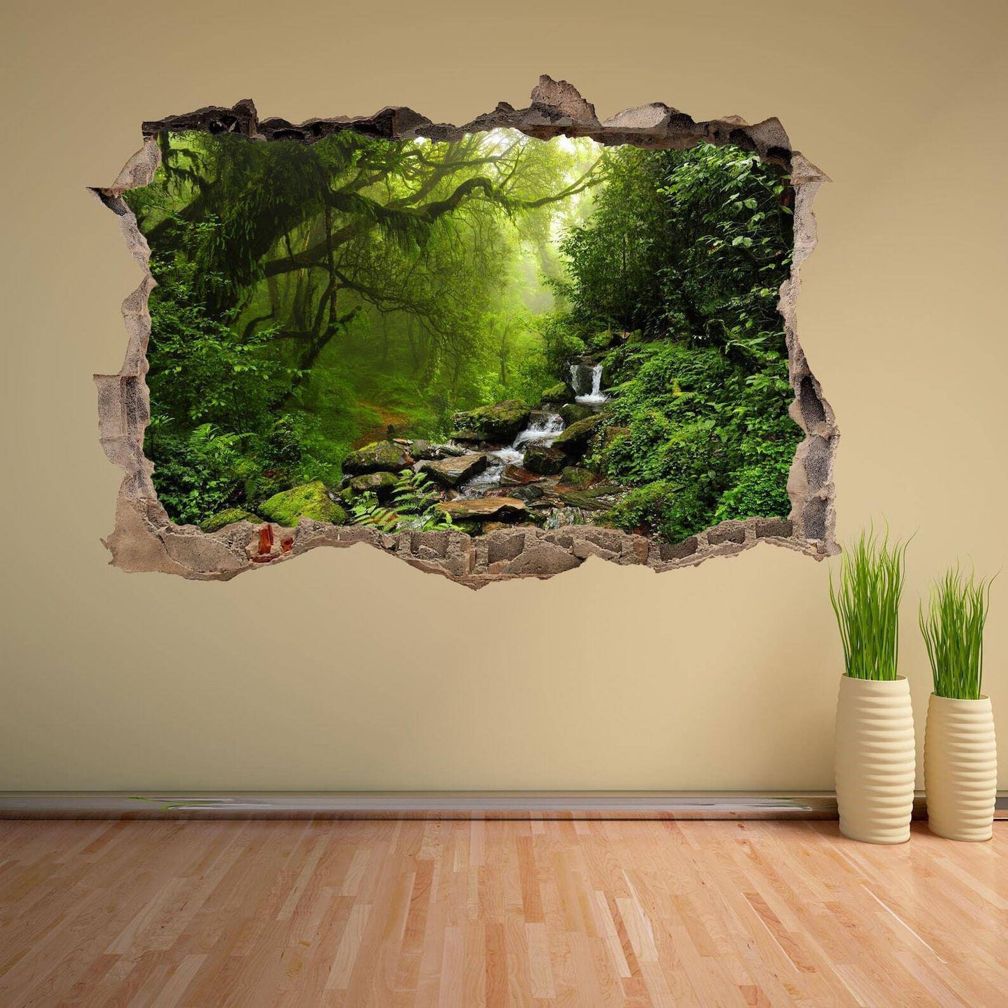 Tropical Forest River Wall Sticker Mural Decal Poster Print Art Home Office Deco - Wonderwallsboutique