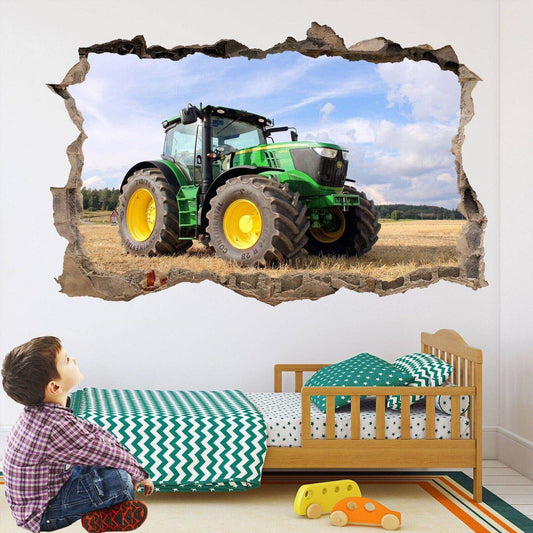 Modern Tractor Wall Sticker Mural Decal Poster Print Art Home Farm Agricultural - Wonderwallsboutique