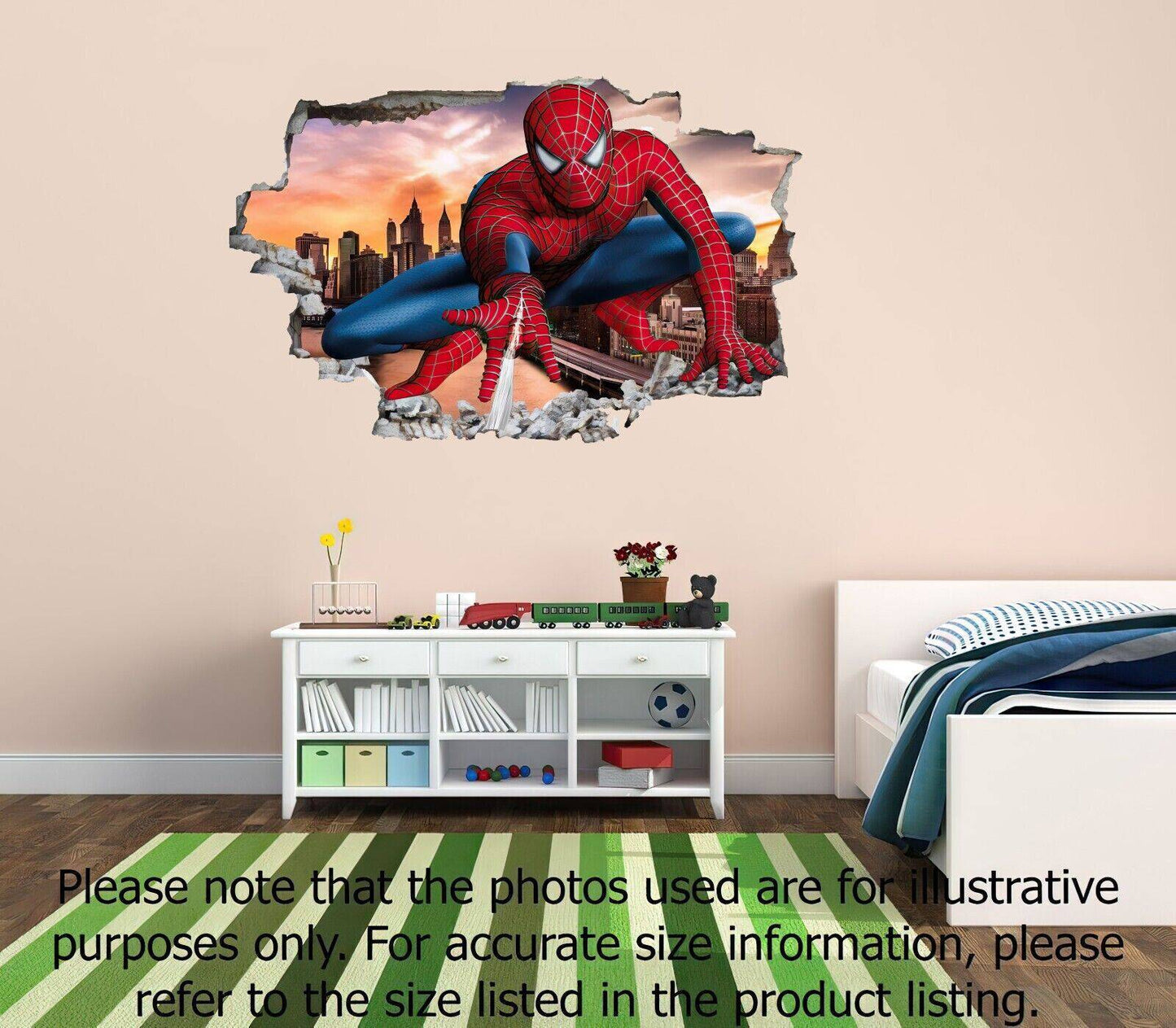 Spiderman Superhero Wall Art Stickers Mural Decal Kids Bedroom Decor - Wonderwallsboutique