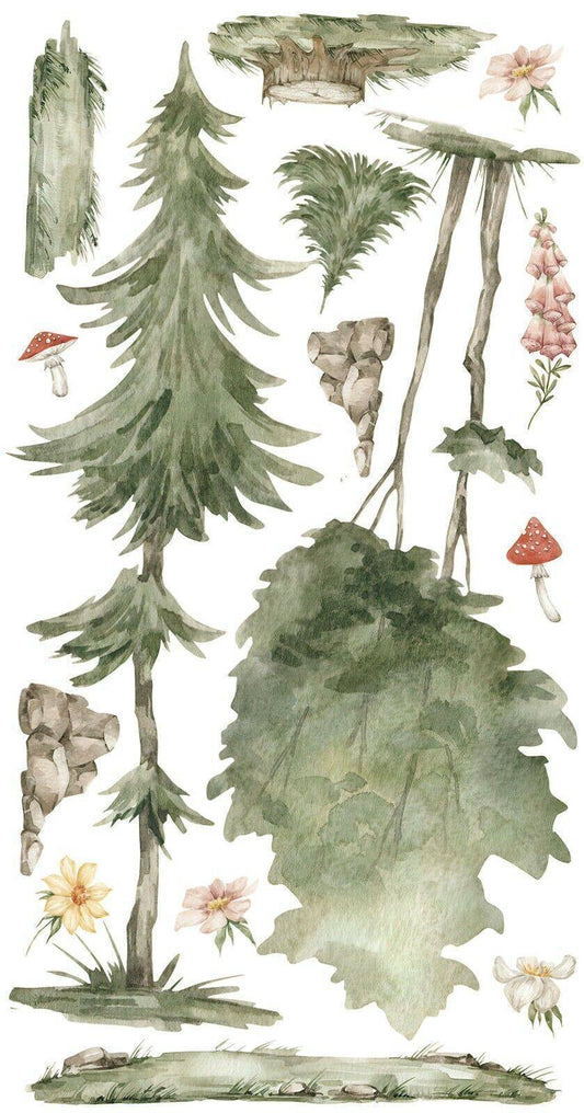 FOREST TREE Wall decal for kids forest stickers nursery woodland boho nursery - Wonderwallsboutique