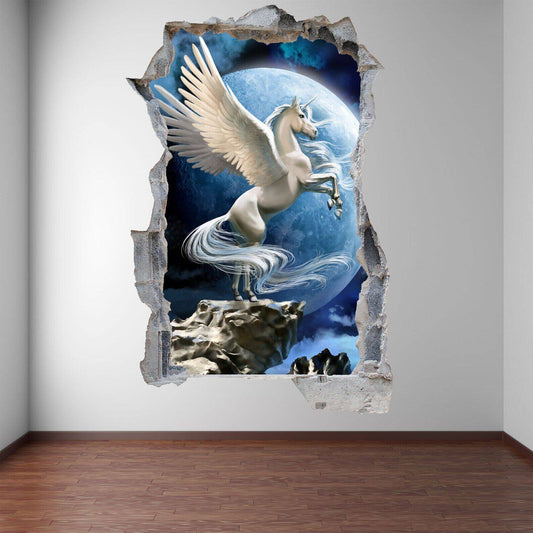 Unicorn Pegasus Wall Decal Sticker Mural Poster Print Art Kids Girls Bedroom