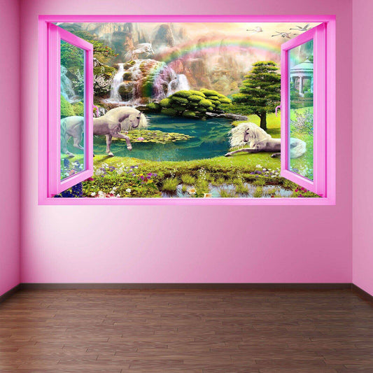 Unicorn Wall Art Decal for Enchanted Forest Theme
