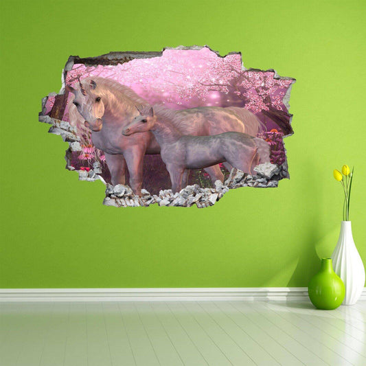Enchanted Forest Wall Print with Unicorn & Fairies