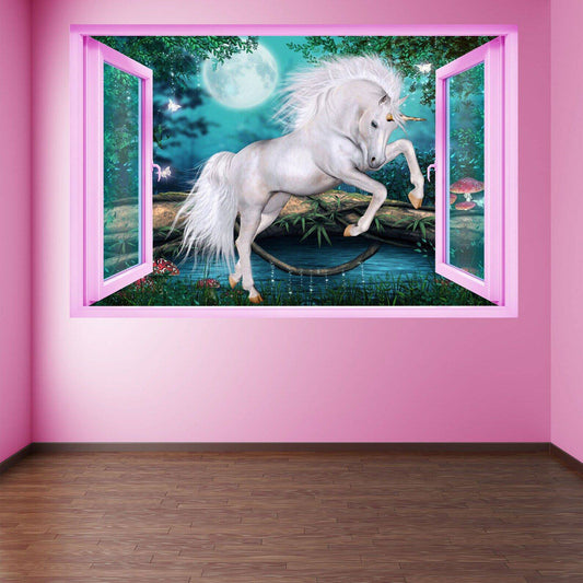 Unicorn Wall Decals: Enchanted Forest Fantasy Stickers