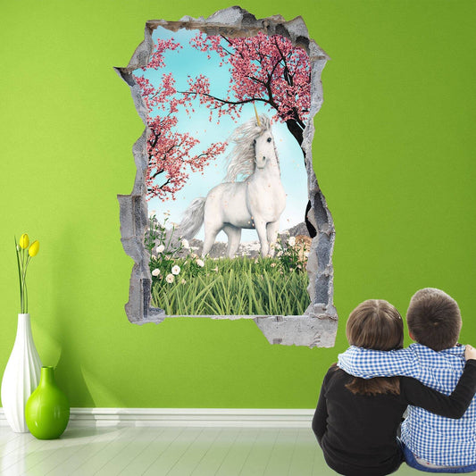 Fantasy Wall Decals: Unicorn, Enchanted Forest, Fairies