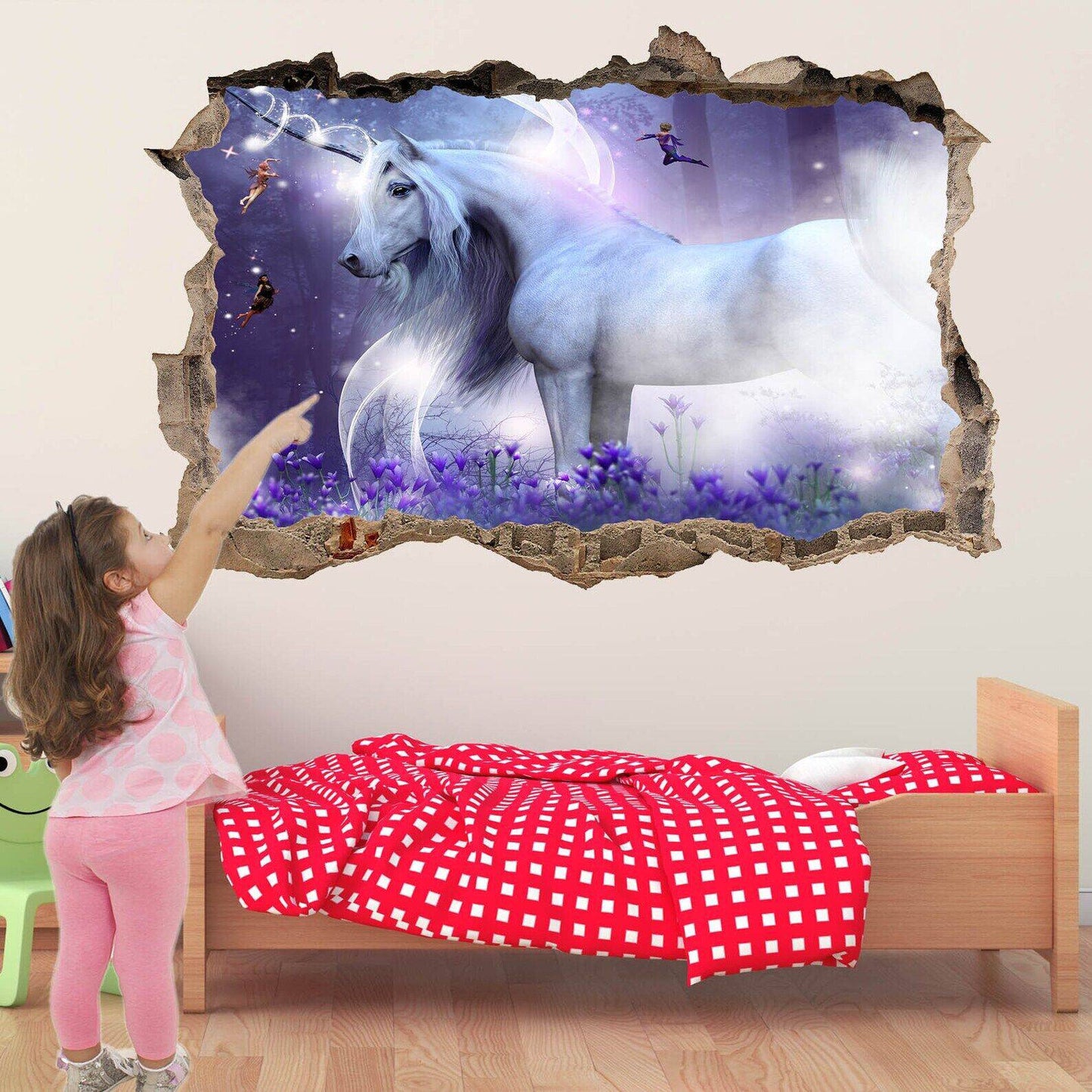 Majestic Unicorn Fantasy Forest Wall Sticker Mural Decal Print Art Kids Girls