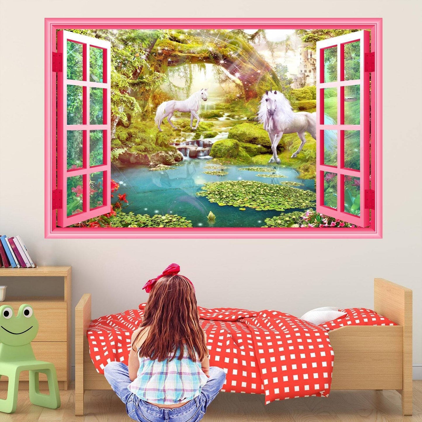 Unicorn Fairy Forest Fantasy Wall Decal Sticker Mural Poster Print Art Kids Girl