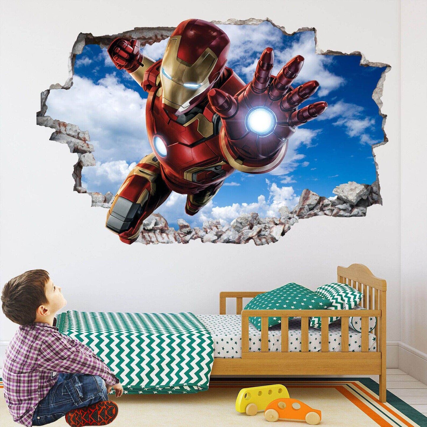 Iron Man Superhero Wall Decal Sticker Mural Poster Print Art Home Office Decor