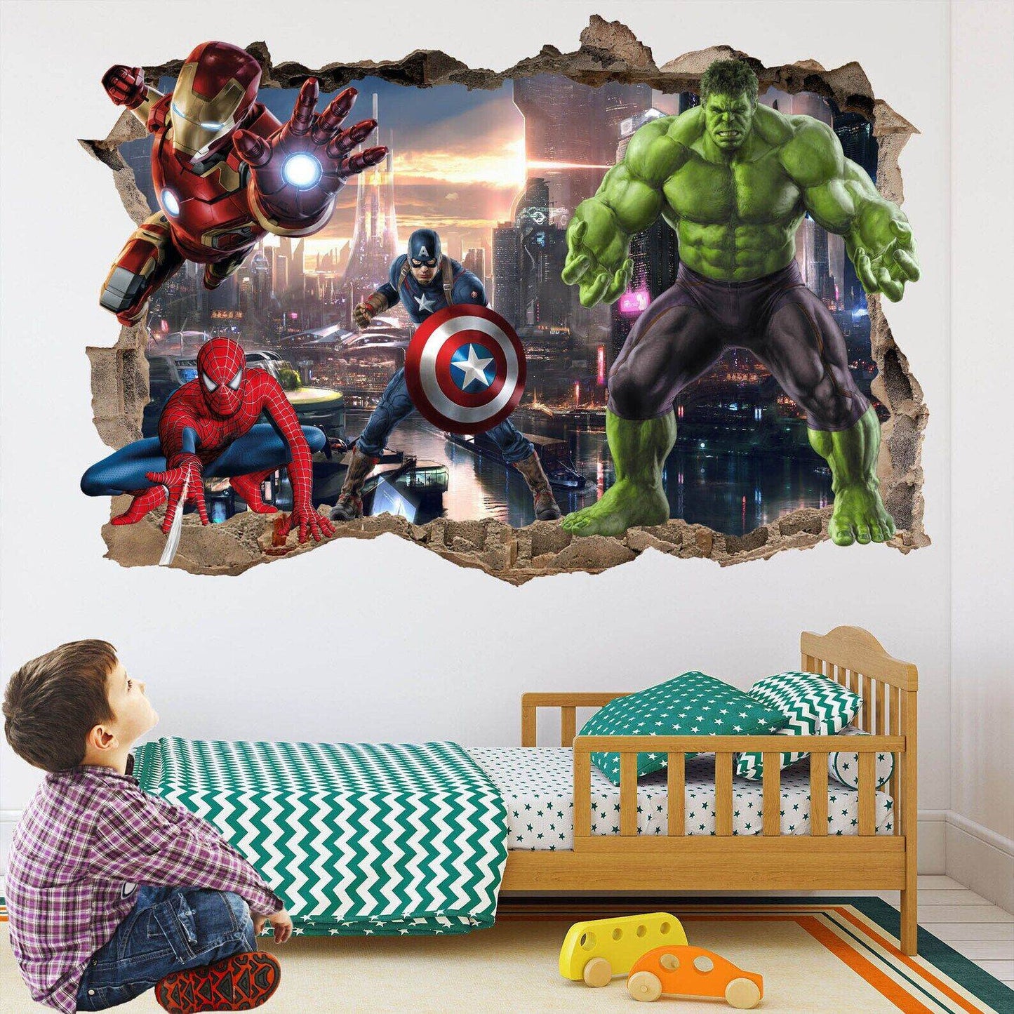 Superhero Poster Prints: Spiderman, Iron Man, Hulk