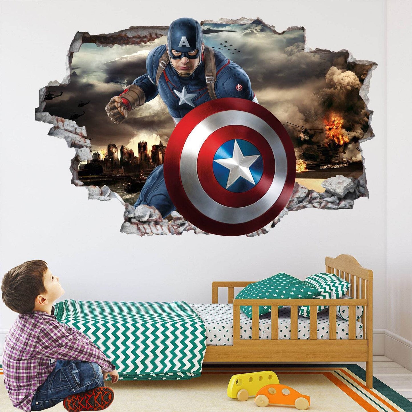 Captain America Superhero Wall Decal Sticker Mural Poster Print Art Home Office