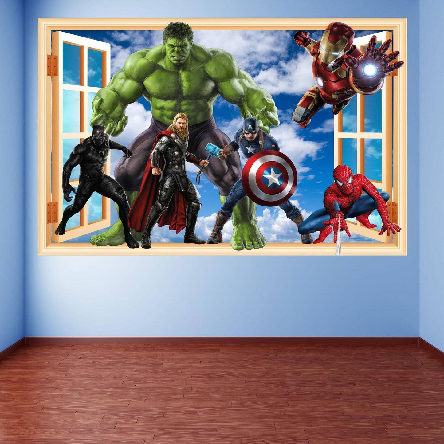 Avengers Superhero Wall Decal Sticker Mural Poster Print Art Iron Man Hulk