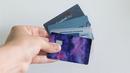 Watercolor Galaxy Art Credit Card Skin