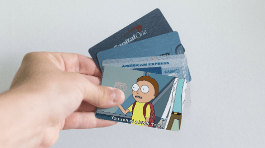 Watercolor you son of a b-tch credit card skin for nursery and home wall decor.