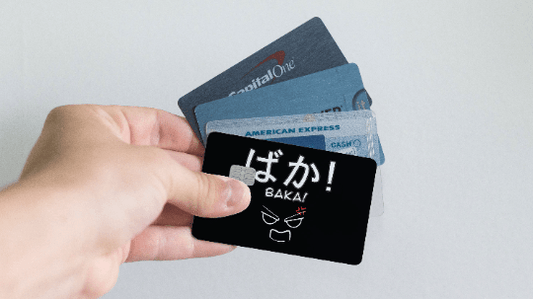 Watercolor baka design credit card skin for nursery and home wall decor.
