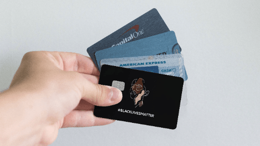 Watercolor black lives matter faith credit card skin for nursery and home wall decor.