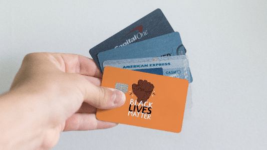 Watercolor black lives matter faith credit card skin for nursery and home wall decor.