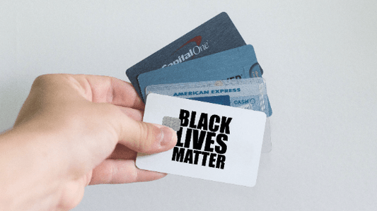 Watercolor black lives matter faith credit card skin for nursery and home wall decor.