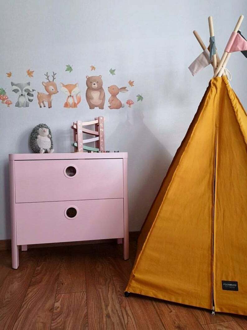 Forest Animals Nursery Wall Decal Sticker, Woodland Animals Wall Decal