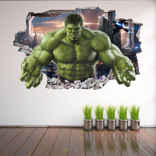 Hulk Wall Decor: Superhero Decal Sticker Mural Poster Print for Home & Office