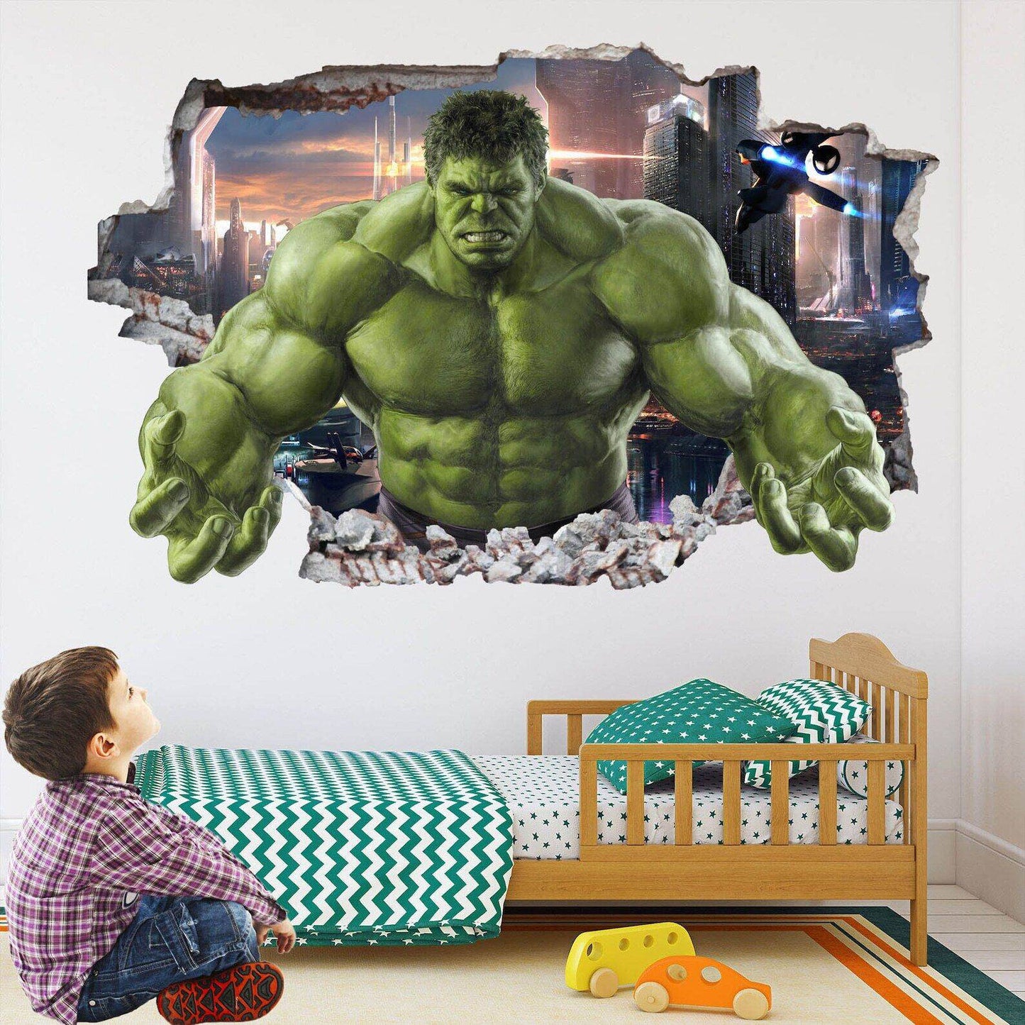 Hulk Wall Decor: Superhero Decal Sticker Mural Poster Print for Home & Office