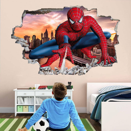 Spiderman Wall Art: Superhero Decal Sticker Mural Poster Print for Home & Office