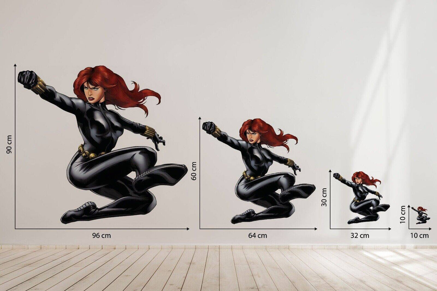 Black Widow Marvel Avengers 3d Wall Sticker Removable Children Bedroom Vinyl