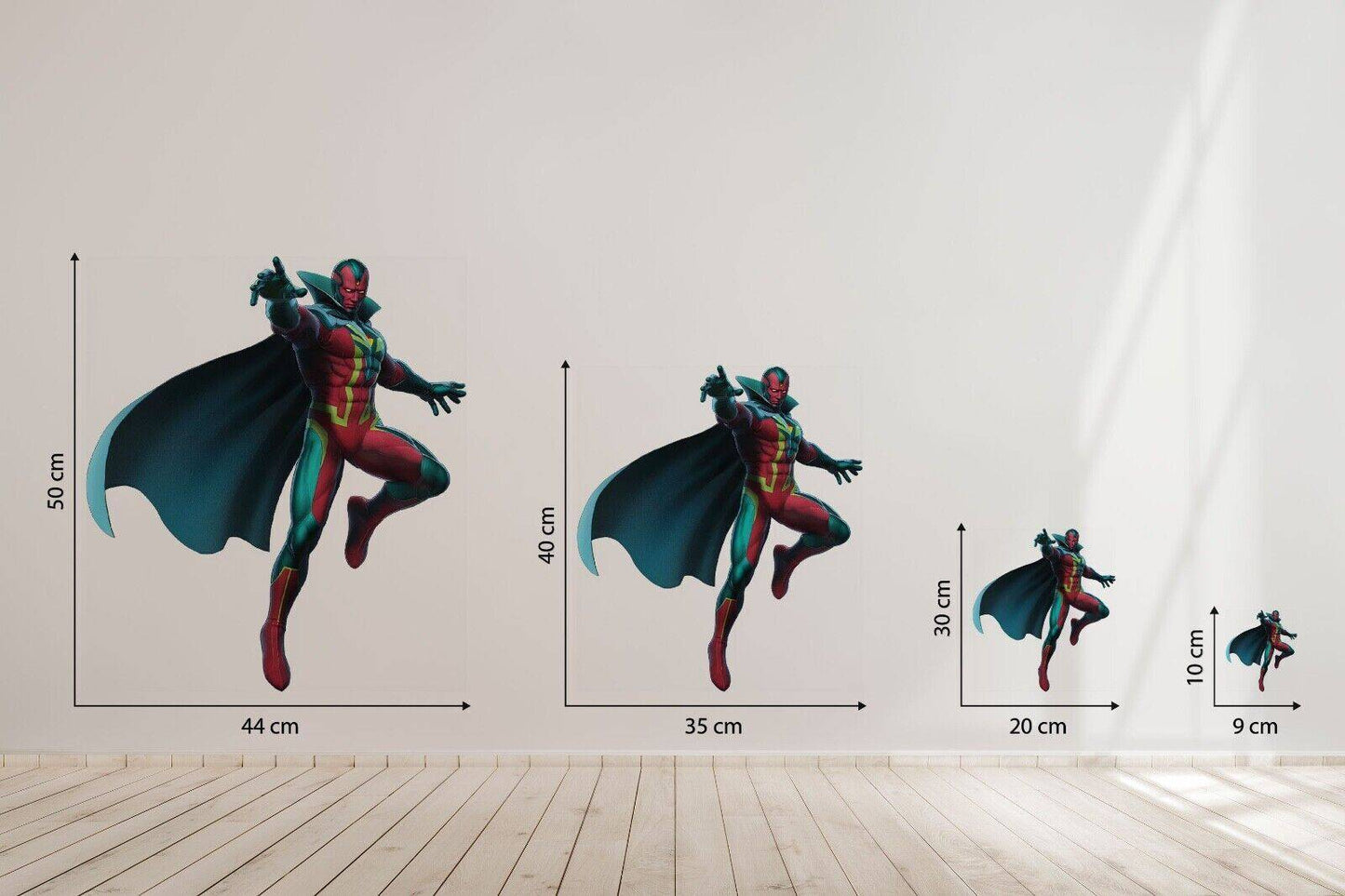 Vision Marvel Avengers 3d View Wall Sticker Removable Children Bedroom Vinyl