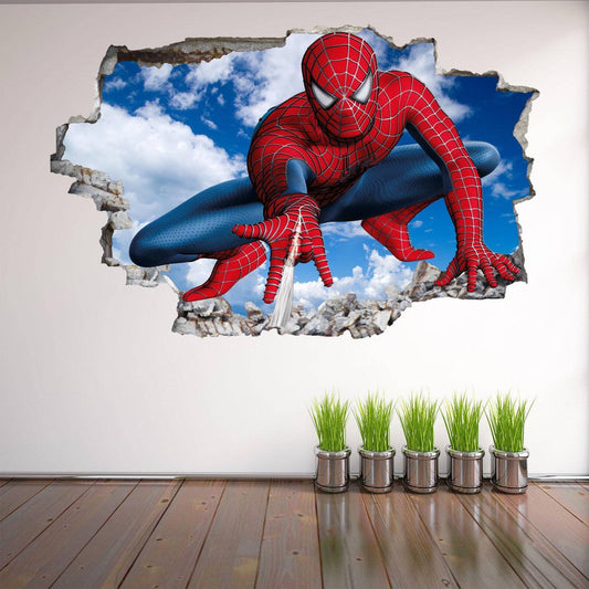 Superhero Wall Art for Spiderman Fans: Decal Sticker Mural Poster Print