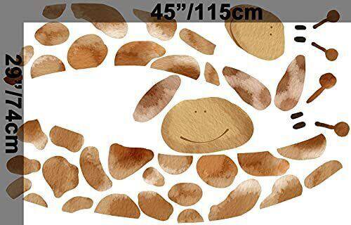 Kids Wall Decal Nursery Giraffe Wall Sticker Animals Decal Peel and Stick