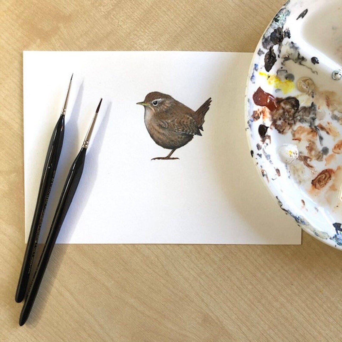 Charming Wren Wall Sticker - Easy to Apply Remove, and Reposition Peel and Stick