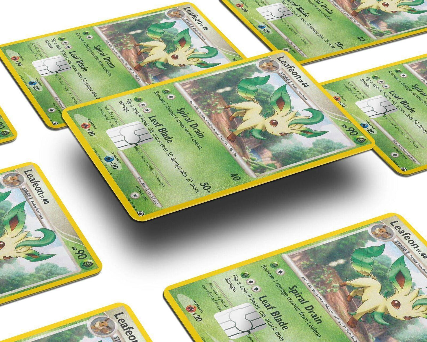 Leafeon Pokemon Card Skin Credit Card Skin