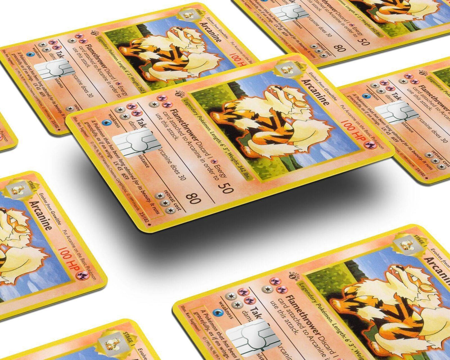 Arcanine Pokemon Card Skin Credit Card Skin