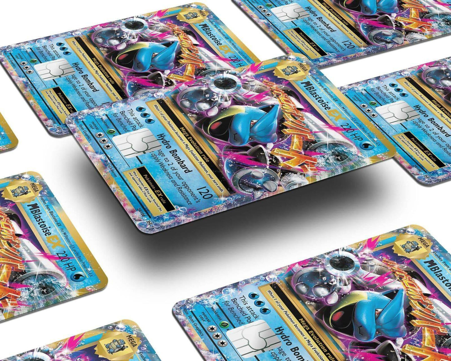 Mega Blastoise Pokemon Card Skin Credit Card Sticker Credit Card