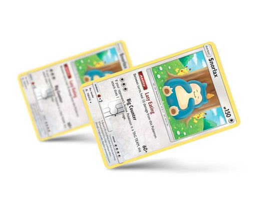 Lazy Snorlax Pokemon Card Skin Credit Card Skin