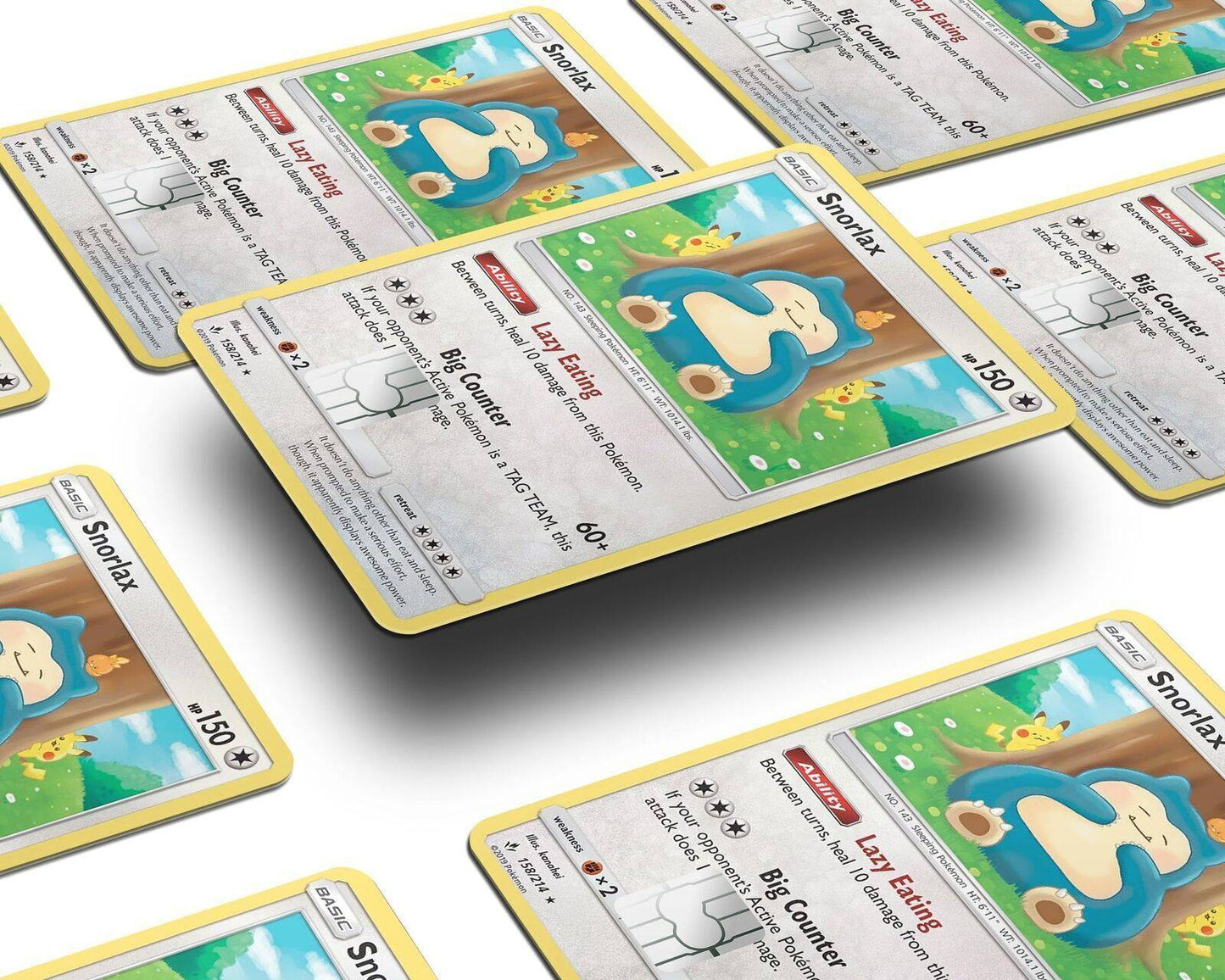 Lazy Snorlax Pokemon Card Skin Credit Card Skin