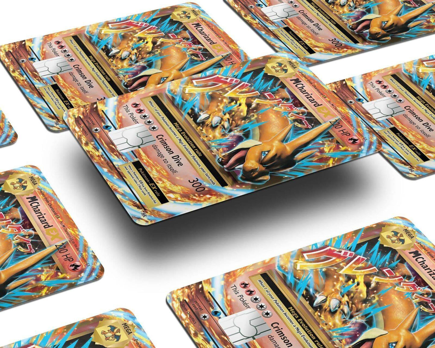 Mega Charizard Pokemon Card Skin Credit Card Sticker Credit Card