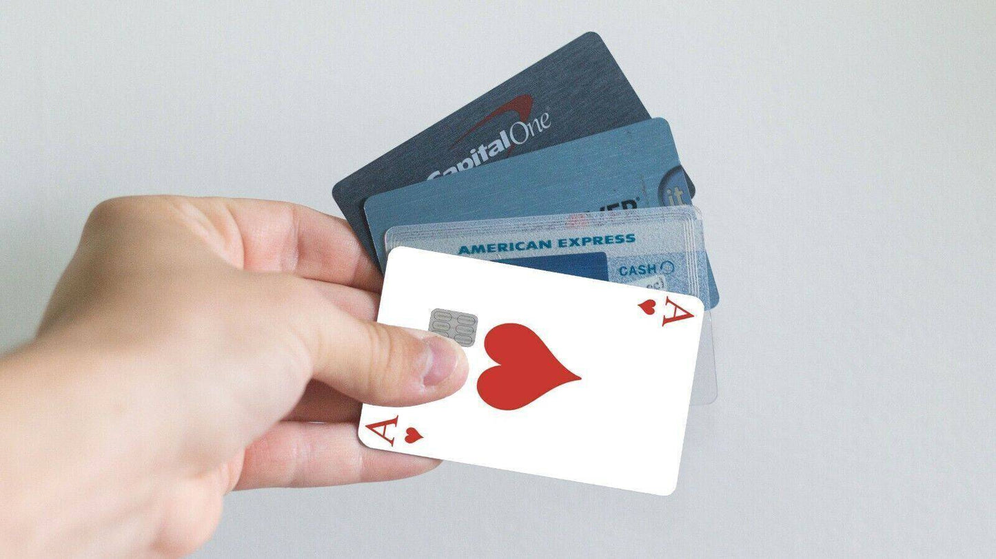 Ace Of Hearts Design Credit Card Skin