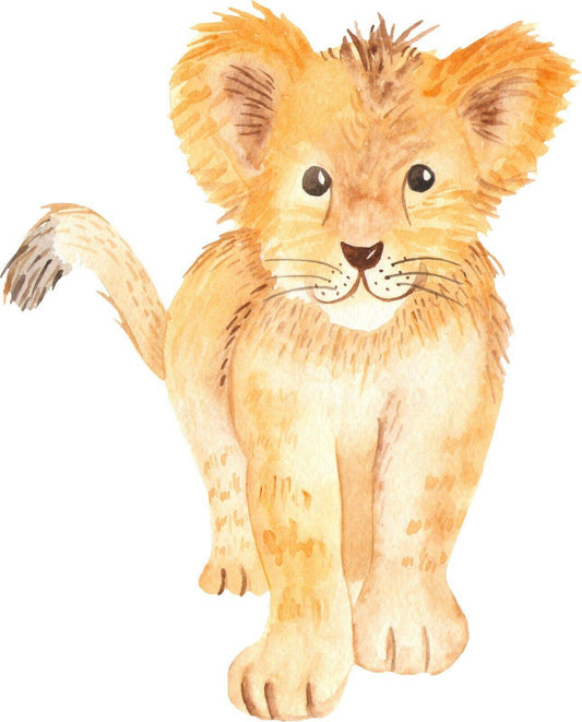 Children of africa A4 wall stickers, Lion, Elephant, Giraffe, Cheetah, Croc