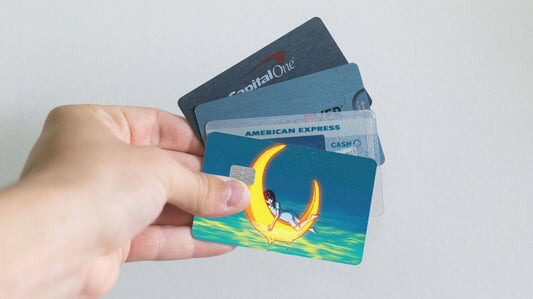 Girl on the Moon Anime Credit Card Skin