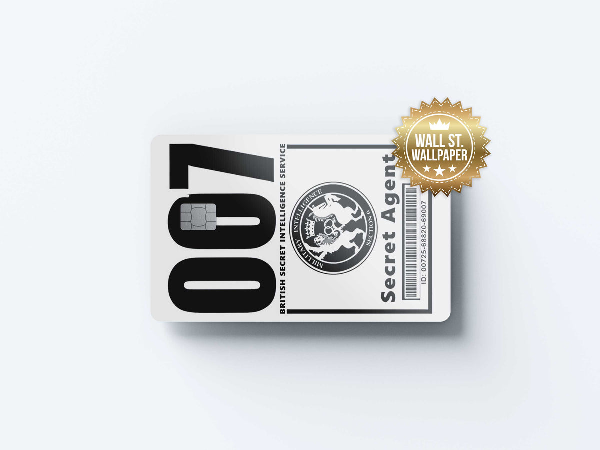 Secret Agent 007 - Premium Vinyl Credit Card Skin Cover by Wonderwallsboutique