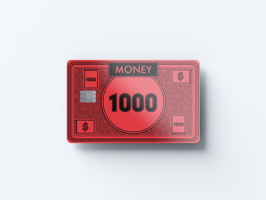 1000 Note Design | Credit Card Sticker | Small Chip | Credit Card Skin